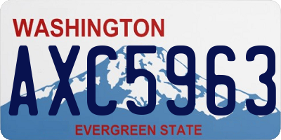 WA license plate AXC5963