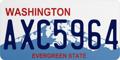 WA license plate AXC5964