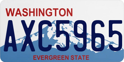 WA license plate AXC5965