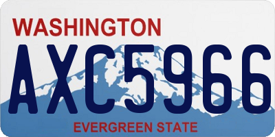 WA license plate AXC5966