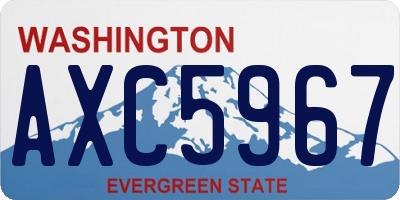 WA license plate AXC5967