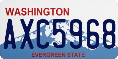 WA license plate AXC5968