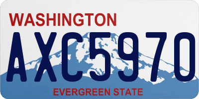 WA license plate AXC5970