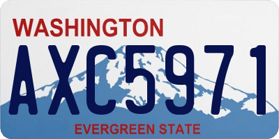 WA license plate AXC5971
