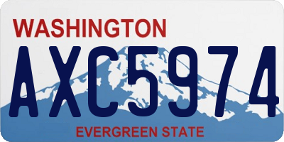 WA license plate AXC5974