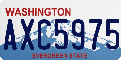 WA license plate AXC5975