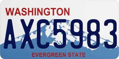 WA license plate AXC5983