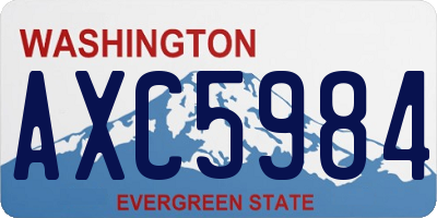 WA license plate AXC5984