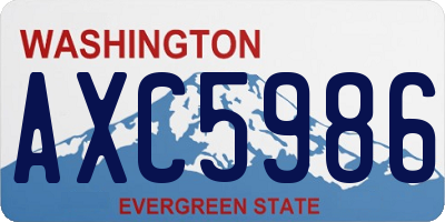 WA license plate AXC5986