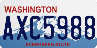 WA license plate AXC5988