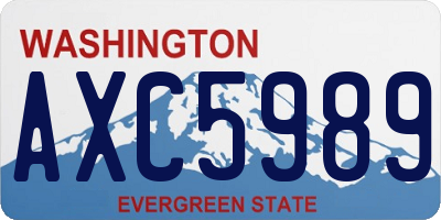 WA license plate AXC5989
