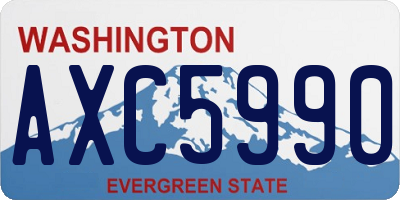 WA license plate AXC5990