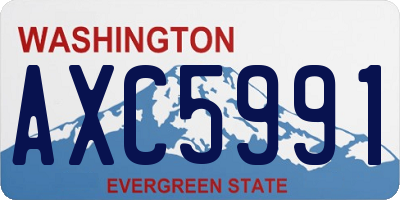WA license plate AXC5991