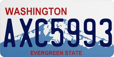 WA license plate AXC5993
