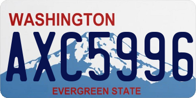 WA license plate AXC5996