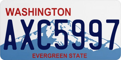 WA license plate AXC5997