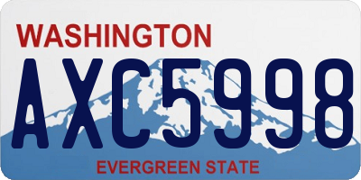 WA license plate AXC5998