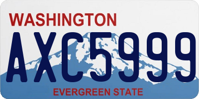 WA license plate AXC5999
