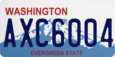 WA license plate AXC6004