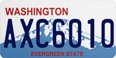 WA license plate AXC6010