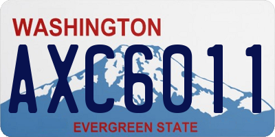 WA license plate AXC6011