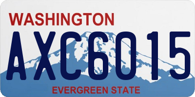 WA license plate AXC6015