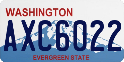 WA license plate AXC6022