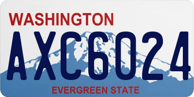 WA license plate AXC6024