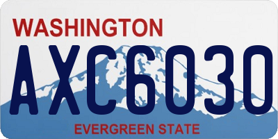 WA license plate AXC6030
