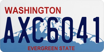 WA license plate AXC6041
