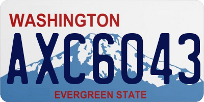 WA license plate AXC6043