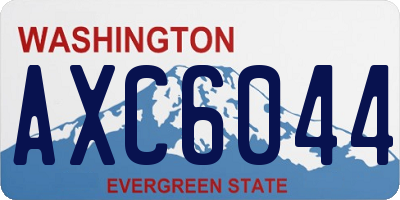 WA license plate AXC6044
