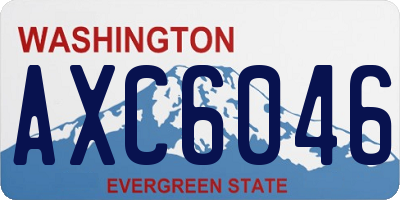 WA license plate AXC6046