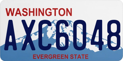 WA license plate AXC6048