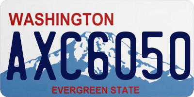 WA license plate AXC6050
