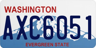 WA license plate AXC6051