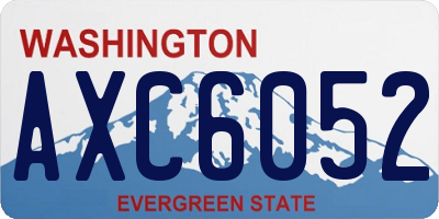 WA license plate AXC6052