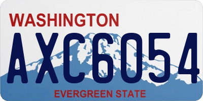 WA license plate AXC6054