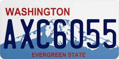 WA license plate AXC6055
