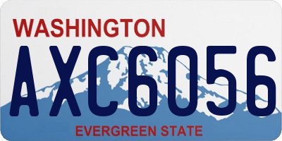 WA license plate AXC6056