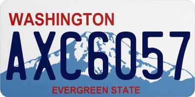 WA license plate AXC6057
