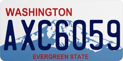 WA license plate AXC6059