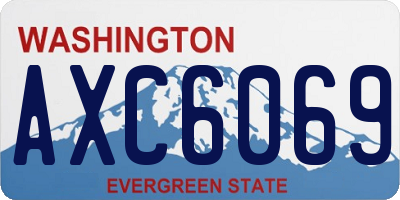 WA license plate AXC6069