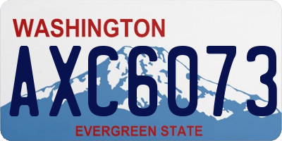 WA license plate AXC6073