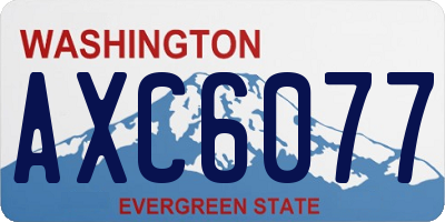 WA license plate AXC6077