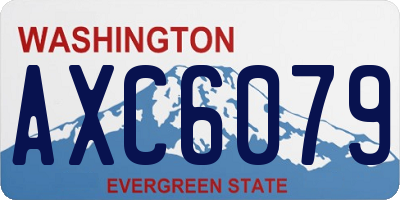 WA license plate AXC6079