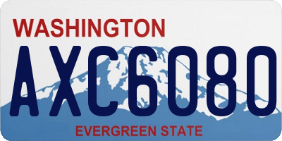 WA license plate AXC6080