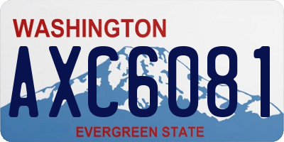 WA license plate AXC6081