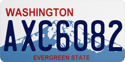 WA license plate AXC6082