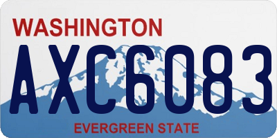 WA license plate AXC6083